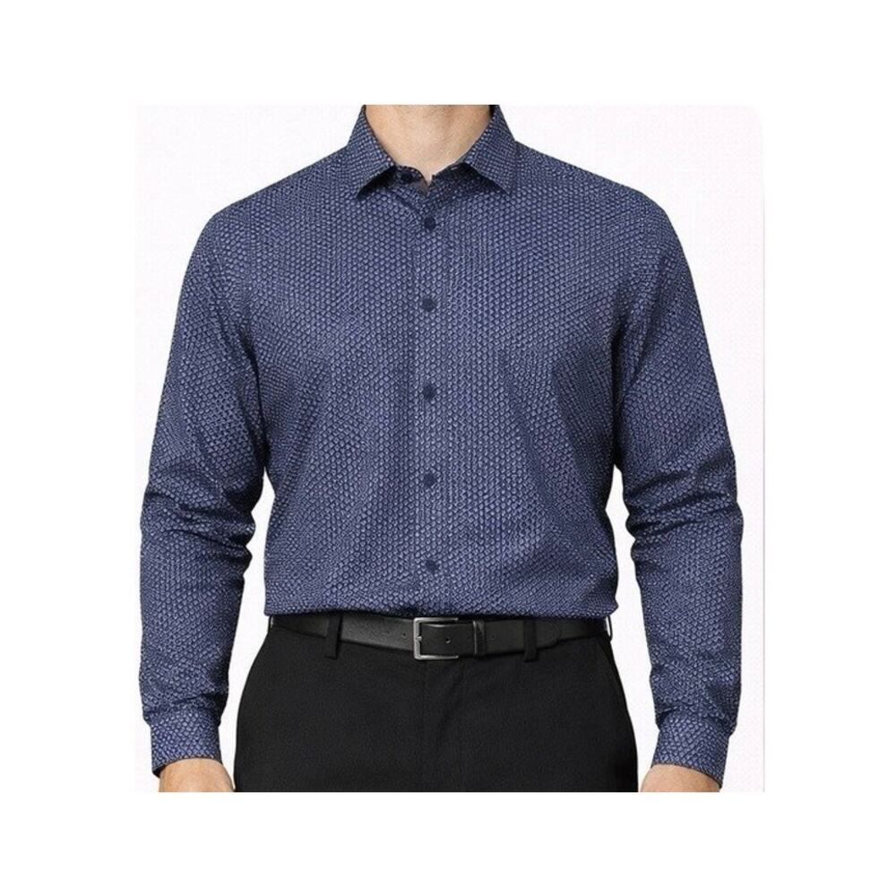 Ben Sherman Dress Shirt Men Size M Long Sleeve Blue Floral Button Up Classic NWT - Picture 9 of 10